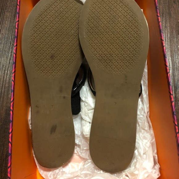 Tory Burch T sandal Black genuine leather - Picture 4 of 8